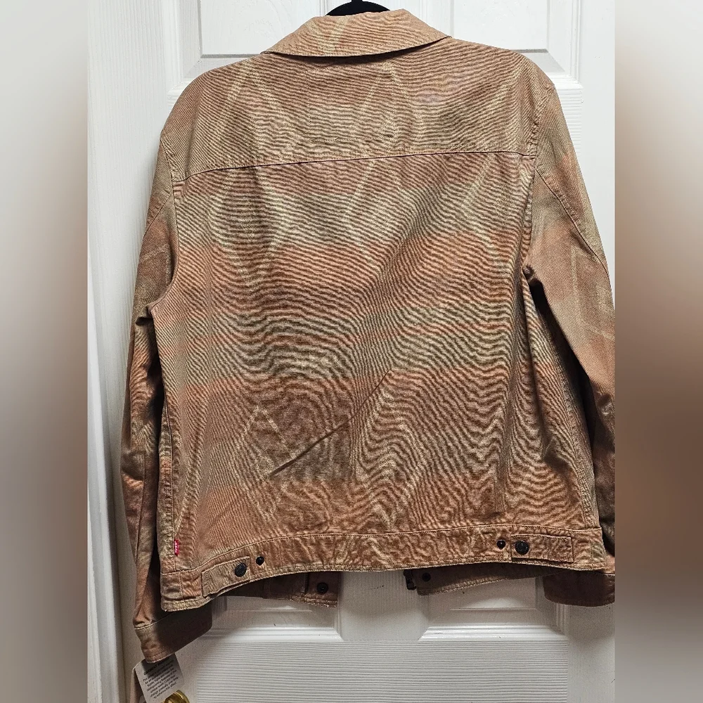 Levi's Tribal Print Utility Jacket Medium NWT 100% Cotton Snap Button & Zip West - Picture 9 of 11